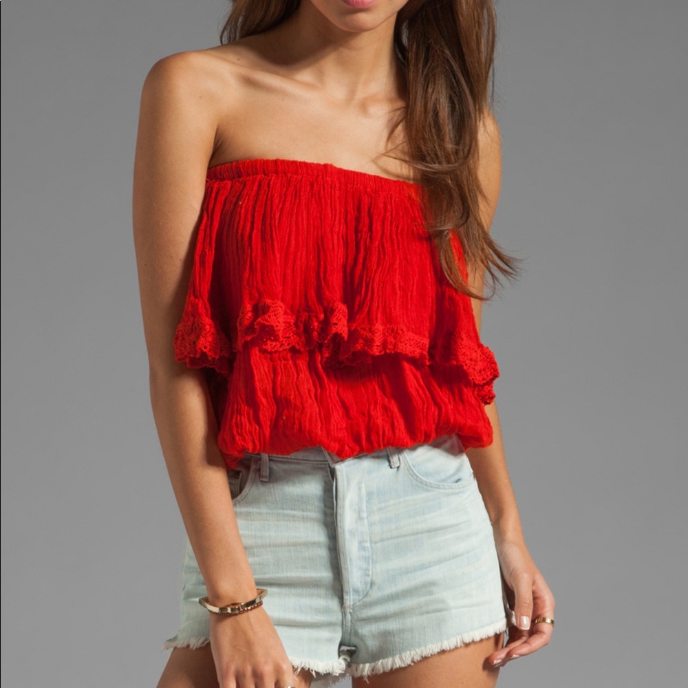 Jen’s Pirates Booty Cha Cha Tube Top (Red)
